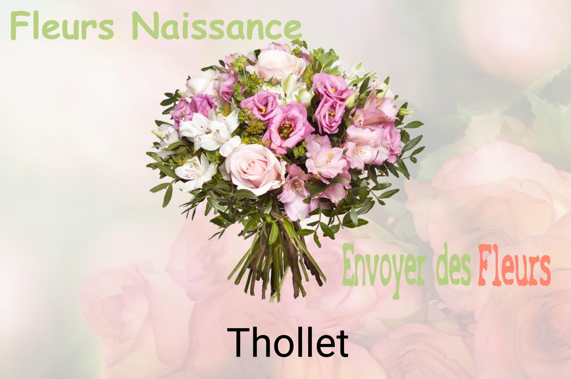 Bouquet de fleurs de naissance livré à Thollet